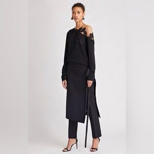 Oscar de la Renta New with Tags side zip pant w attached skirt